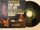 Paul McCartney Wings France Apple 1973 Live And Let Die 45rpm 7in