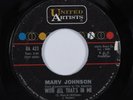 Northern Soul Popcorn 45 MARV JOHNSON With All That's In Me UNITED ARTISTS HEAR