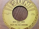 Billy The Kid Emerson Move Baby Move 45 Record original sun# 214 push Mark's