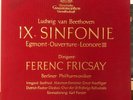 Fricsay Beethoven Symphony No.9 DGG Ed1 Stereo SLPM 138 002/3 2LP Box 11/58 NM
