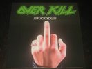 Overkill rare '87 1st press LP Fuck You on Megaforce mint-   HEAVY METAL