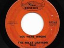 Mod R&B Soul Jazz 45 MILES GRAYSON TRIO You Were Wrong/Sweet Bread HEAR Hill