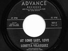 Rare Vocal Jazz 45 LORETTA VELASQUEZ At Long Last, Love/Pete Kelly's Blues HEAR
