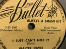 WALTER DAVIS BULLET 341 BLUES 78 RPM V+
