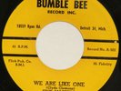 FIVE MASTERS We Are Like One BUMBLE BEE 45 R&B doo wop VG+ HEAR