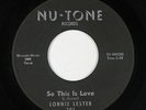 Northern Soul 45 - Lonnie Lester - So This Is Love - Nu-Tone - mp3