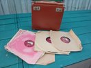 Vintage Record Case with 25 Jazz Blues 78 rpm Gramophone Basie etc Listed