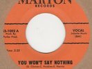 Tamala lewis You Won't Say Nothing Marton 2nd Soul Northern Reggae