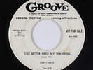 Blues R&B 45 - Larry Dale - You Better Heed My Warning - Groove - mp3