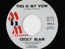 Girl Group/R&B 45 - Cecily Blair - This Is My Vow/Every Day - MNM - VG+ mp3