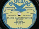 Bluebird #6058: Bo Carter-She's Gonna Crawl Back Home/Please Warm My Wiener V+E-
