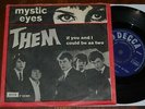 THEM Mystic Eyes Danish 45 PS Picture Sleeve Garage Freakbeat 7'' vinyl RARE