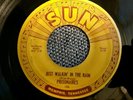 Prisonaires Just Walkin' In The Rain 45 Record Sun Label Original 1953 push mark