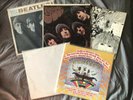 Beatles 5 LP, Meet, Rubber Soul(mono), Revolver(UK), White w/photos-poster, MMT