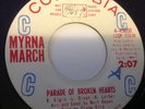 MYRNA MARCH - PARADE OF BROKEN HEARTS / JUST BEGINNING TO FORGET ABOUT YOU-PROMO
