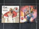 P NK / PINK - BEAUTIFUL TRAUMA & HURTS 2B HUMAN - 2 X TARGET LTD COLOURED VINYLS