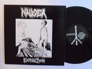 PUNK LP - NAUSEA - EXTINCTION 1990 Profane Gatefold w/ Inserts Poster First VG++