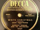 78 rpm Louis Armstrong-White Christmas/Winter Wonderland 1952 Decca 28443 E