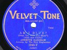 Velvet-Tone #1940-V: Annette Hanshaw-Am I Blue/Won't You Please Come Home V+/E-
