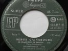 SERGE GAINSBOURG Le Claqueur De Doigts FRANCE ORIG 1959 PHILIPS 432.397 BE 45 EP
