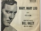BILL HALEY COMETS Mary Mary Lou It's A Sin Decca 9-30530 promo ps sol Degritter