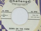 AL DOWNING Down On The Farm / Oh Babe CHALLENGE 45 rocker VG+ 1958 HEAR