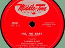 CARMEN DAVIS (w/ Ernie Freeman) No No Baby / Your Kiss 78rpm Middle-Tone 1955