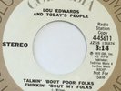 LOU EDWARDS TODAY’S PEOPLE Talkin’ Bout Poor Folks COLUMBIA 45 Soul VG++ HEAR