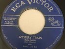 ROCKABILLY Elvis Presley MYSTERY TRAIN RCA Victor 45 rare Canadian blue label