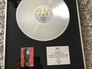 Janet Jackson Genuine UK BPI Platinum Award For The A&M Album ‘Control’