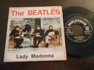 THE BEATLES  45 RPM ITALY  LADY MADONNA QMSP 16423 BLACK  THIRD EDITION
