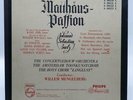Philips minigroove original Mengelberg Bach Matthaus passion, great copy