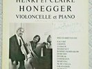 HENRI HONEGGER  - CELLO RECITAL - Ultra rare PRIVATE LP - with  AUTOGRAPH