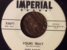 Ford (Snooks) Eaglin, Yours Truly / Nobody Knows 45, RARE 1960 Blues IMPERIAL dj
