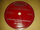 JIM REEVES: WHERE DOES A BROKEN HEART GO?.  US.78.rpm (1955)
