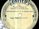 Tony Pastor / Deep River Boys Radio Transcription United Recording Acetate 78rpm
