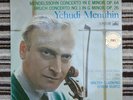 ASD 334 MENUHIN / Mendelssohn & Bruch Violin Concerto, Rare White/Gold 1st Label