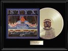 STYX PARADISE THEATER ALBUM FRAMED LP SILVER METALIZED VINYL RECORD RARE NO RIAA