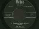 hear OHIO Lonesome Bluegrass 45 JIM MCCALL A Rambler And Rover VETCO
