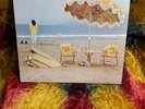 NEIL YOUNG On The Beach  Vinyl floral Inner / Inner Print 1974 Original VG+