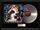 DEF LEPPARD HYSTERIA ALBUM FRAMED LP  WHITE GOLD SILVER  METALIZED VINYL RARE