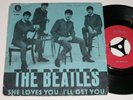 Very rare The Beatles single 45 She Loves You Parlophone Sweden VG/VG+