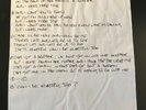 Oasis Noel Gallagher Handwritten Lyrics “She's Electric” Morning Glory