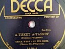 DECCA JAZZ CHICK WEBB - A TISKET A TASKET  ELLA FITZGERALD - LIZA 78 RPM RECORD