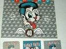 STRAY CATS 40 LIMITED EDITION OF 500 BLUE MARBLE VINYL + POSTER STICKERS COASTER