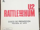 U2 Rattle and Hum LP PROMO Rare PEERUVIAN pressing