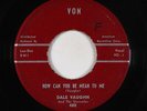 Rockabilly 45 - Dale Vaughn - How Can You Be Mean To Me - Von - mp3 - rare