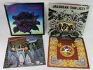Thin Lizzy x 4 Vinyl Records, Black Rose, Jailbreak, Fighting and Johnny the Fox