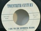 Little Joe and the Thrillers I LOVE YOU FOR SENTIMENTAL REASONS (DOO WOP 45)