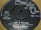 Barbara Randolph - I Got a Feeling UK 45 Tamla Motown TMG1133 Northern soul